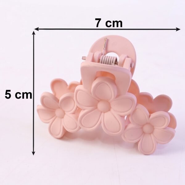 Large Plastic Hair Clip – Elegant Flower Design for Women