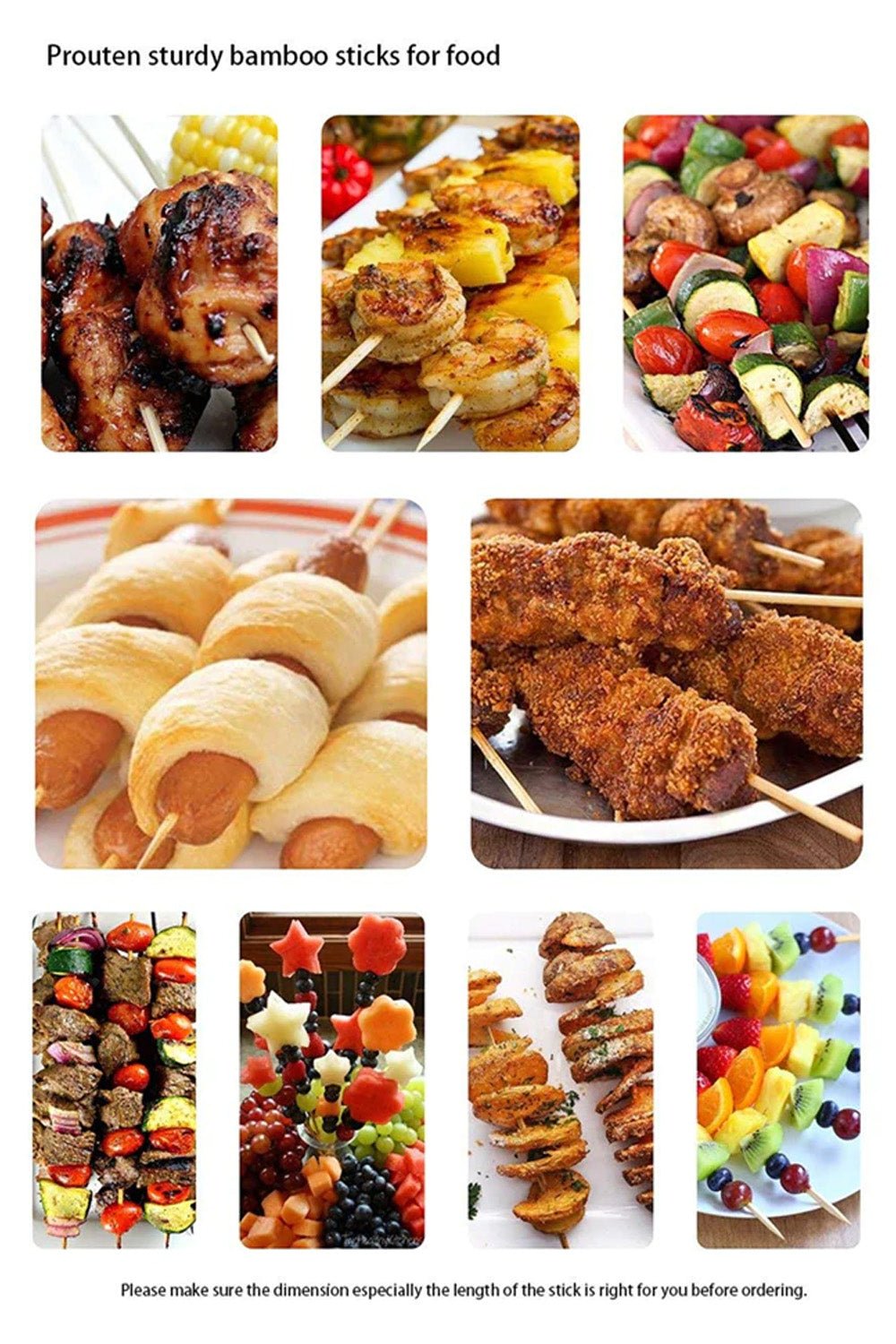 Natural Bamboo Skewers 15cm – Eco-Friendly BBQ Sticks | ChefArmor