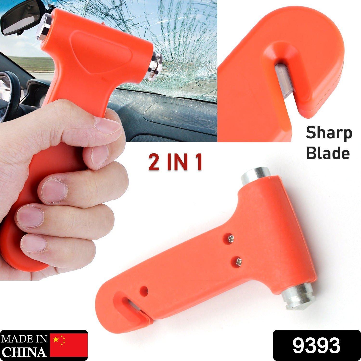 Car Safety Hammer – Emergency Window Breaker & Cutter | Safora