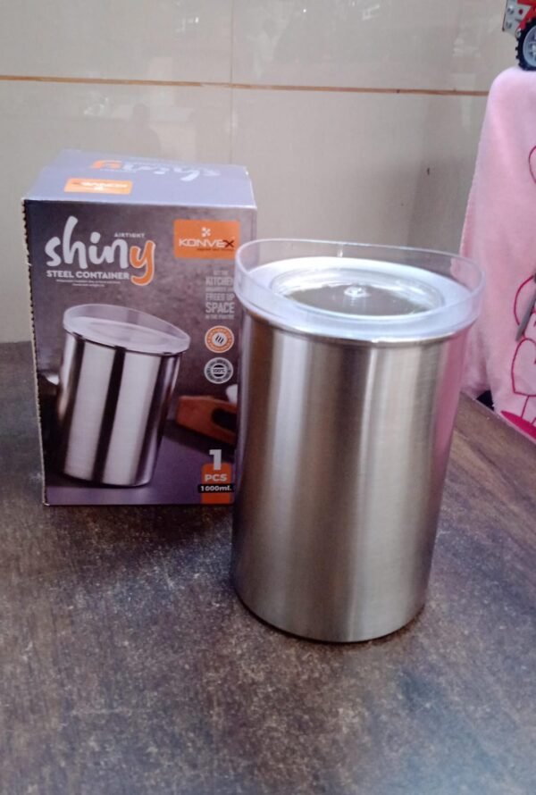 Stainless Steel Airtight Container – 1000 ML with Lid | Konvex