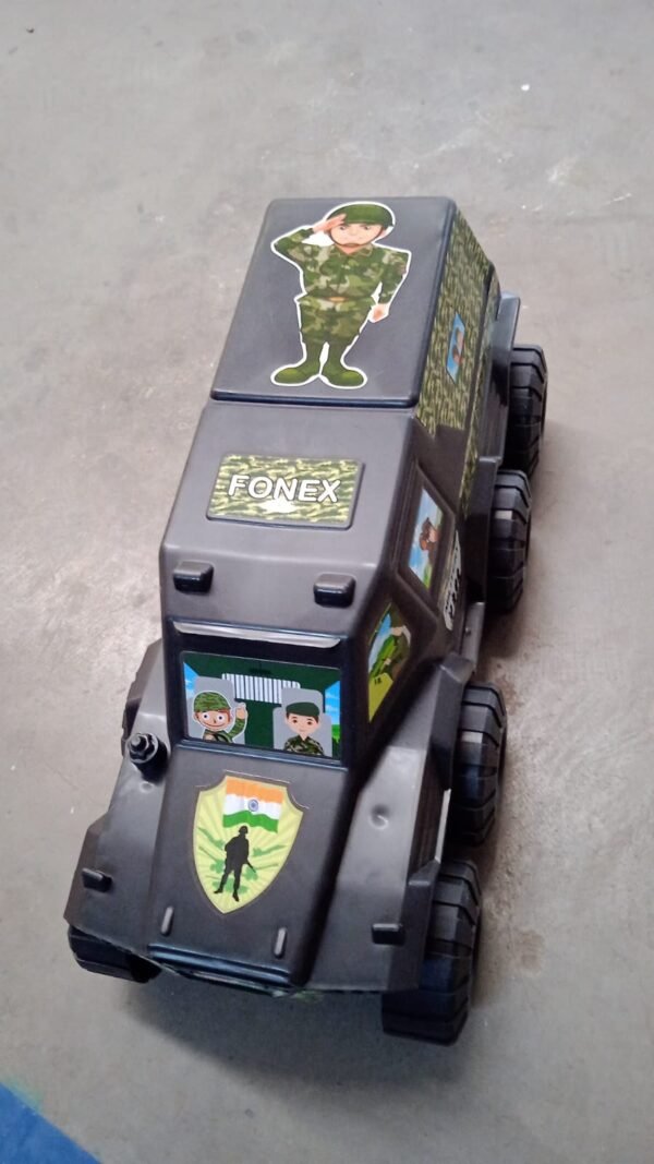 Military Toy Car – 8-Wheel Plastic Army Vehicle | Brain Horizon