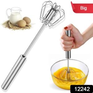 Stainless Steel Egg Whisk – Hand Push Rotary | Quickslice
