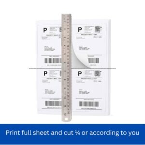 A4 Full-Sheet Self-Adhesive Labels – 100 Sheets for Custom Printing