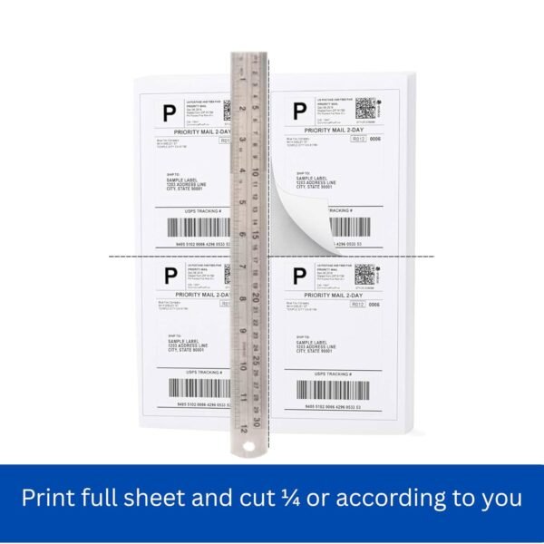 A4 Full-Sheet Self-Adhesive Labels – 100 Sheets for Custom Printing