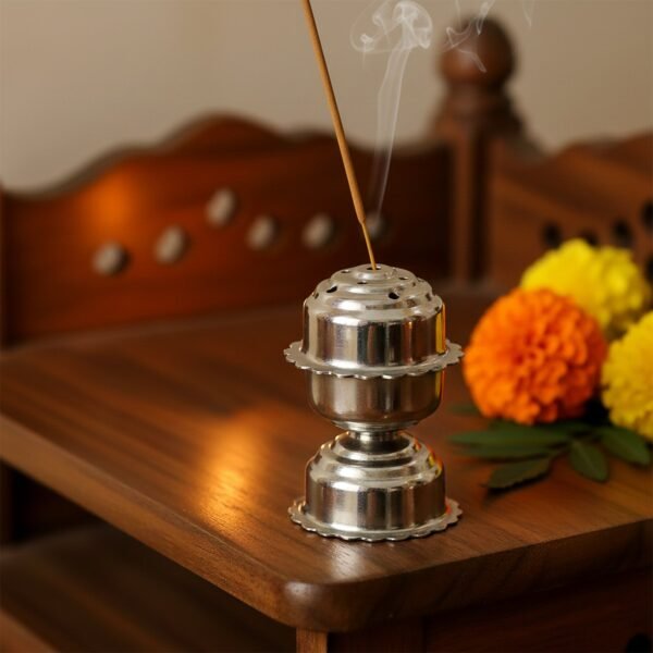 Stainless Steel Big Jasmine Agarbatti Stand – Multi-Stick Incense Holder