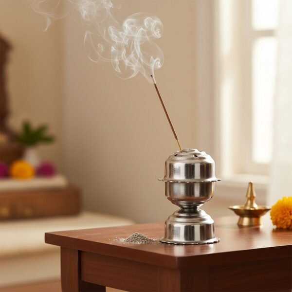 Stainless Steel Big Jasmine Agarbatti Stand – Multi-Stick Incense Holder