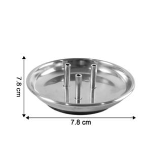 Stainless Steel Agarbatti Stand – Triple Stick Incense Holder