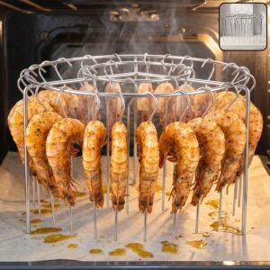 Air Fryer Skewer Stand Stainless Steel BBQ Kebab Rack Holder (1 Set)