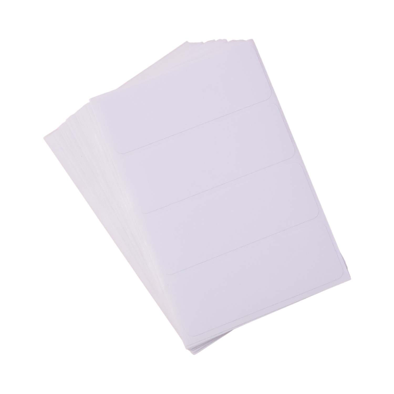 All Purpose Adhesive White Labels – 128 Durable Writable Stickers