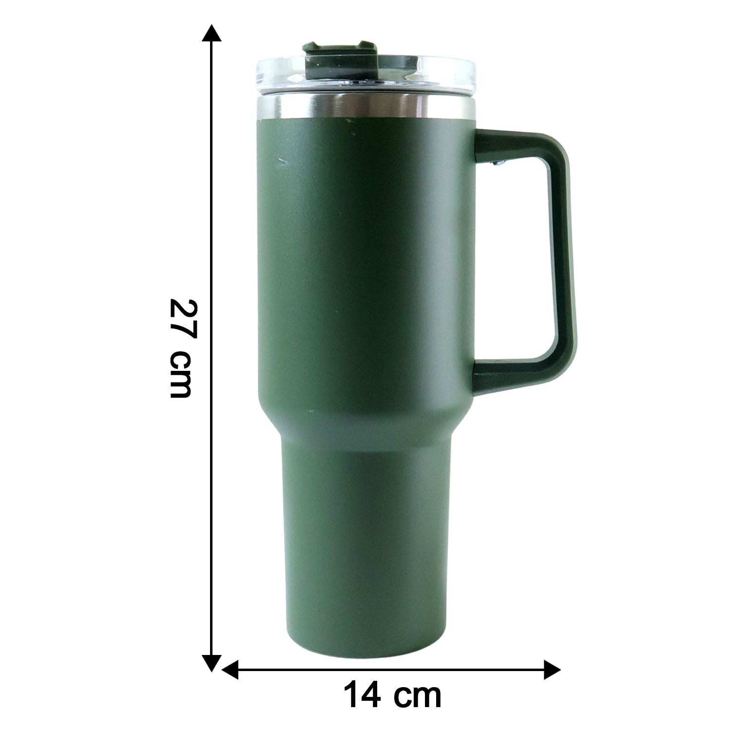 Insulated Travel Mug – 1200ML Large Capacity with Handle & Straw