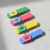 Apple Design Hair Clips, Colorful 4-Pc Set for Girls