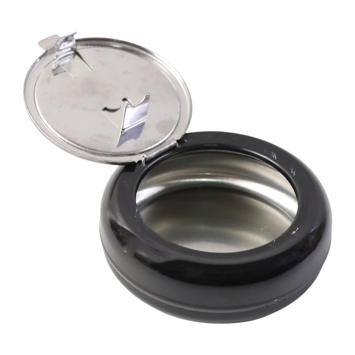 Round Smokeless Ashtray with Lid – Windproof & Easy Clean
