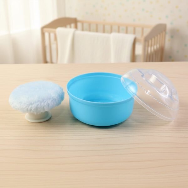 Baby Powder Puff Storage Box – Soft Applicator for Gentle Care