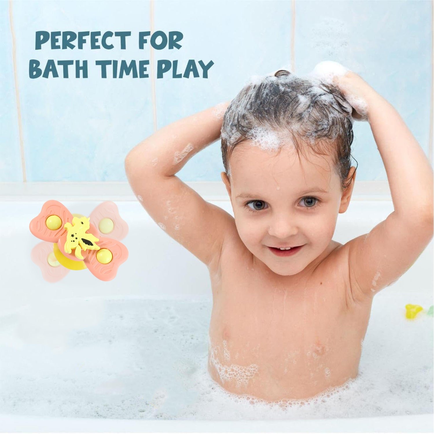 Baby Spinner Toy Set – 3-Pc Suction Cup Spinning Toys for Sensory Play