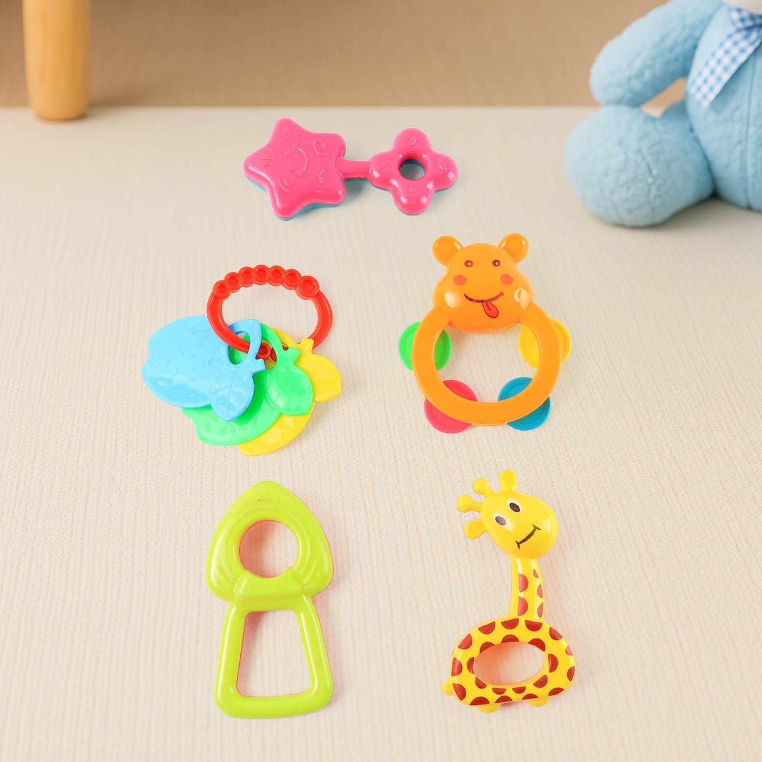 Baby Rattle Toys Set – Safe, Colorful Sensory Play for Infants