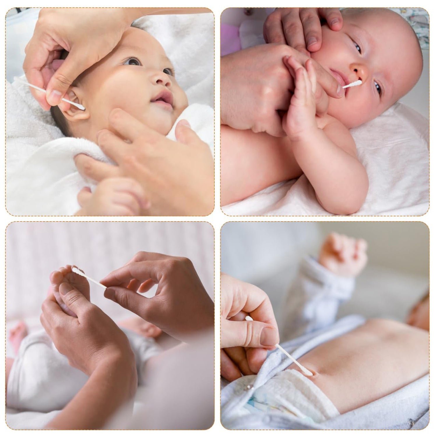 Baby Cotton Swabs – Ultra-Soft Double-Tip Safety, 200 Pc