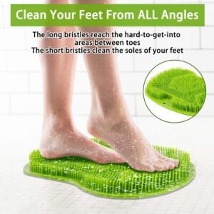 Green Silicone Bath Massage Cushion – Suction Cup Foot Scrubber