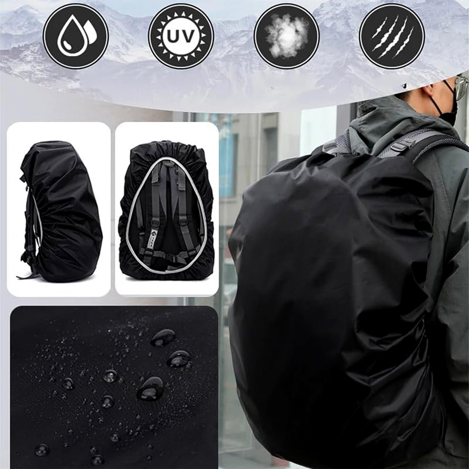 Waterproof Small Backpack Rain Cover – Lightweight & Durable Protection
