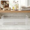 Plastic Fridge Organizer Basket – Clear Storage Solution for Kitchen