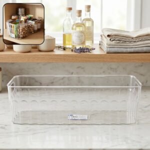 Plastic Fridge Organizer Basket – Clear Storage Solution for Kitchen
