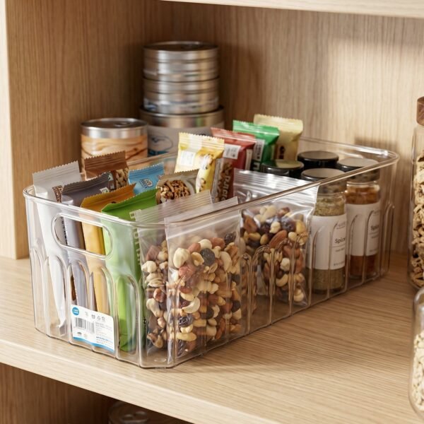 Plastic Fridge Organizer Basket – Clear Storage Solution for Kitchen