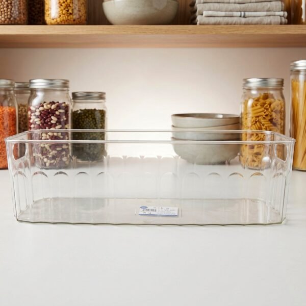 Plastic Fridge Organizer Basket – Clear Storage Solution for Kitchen