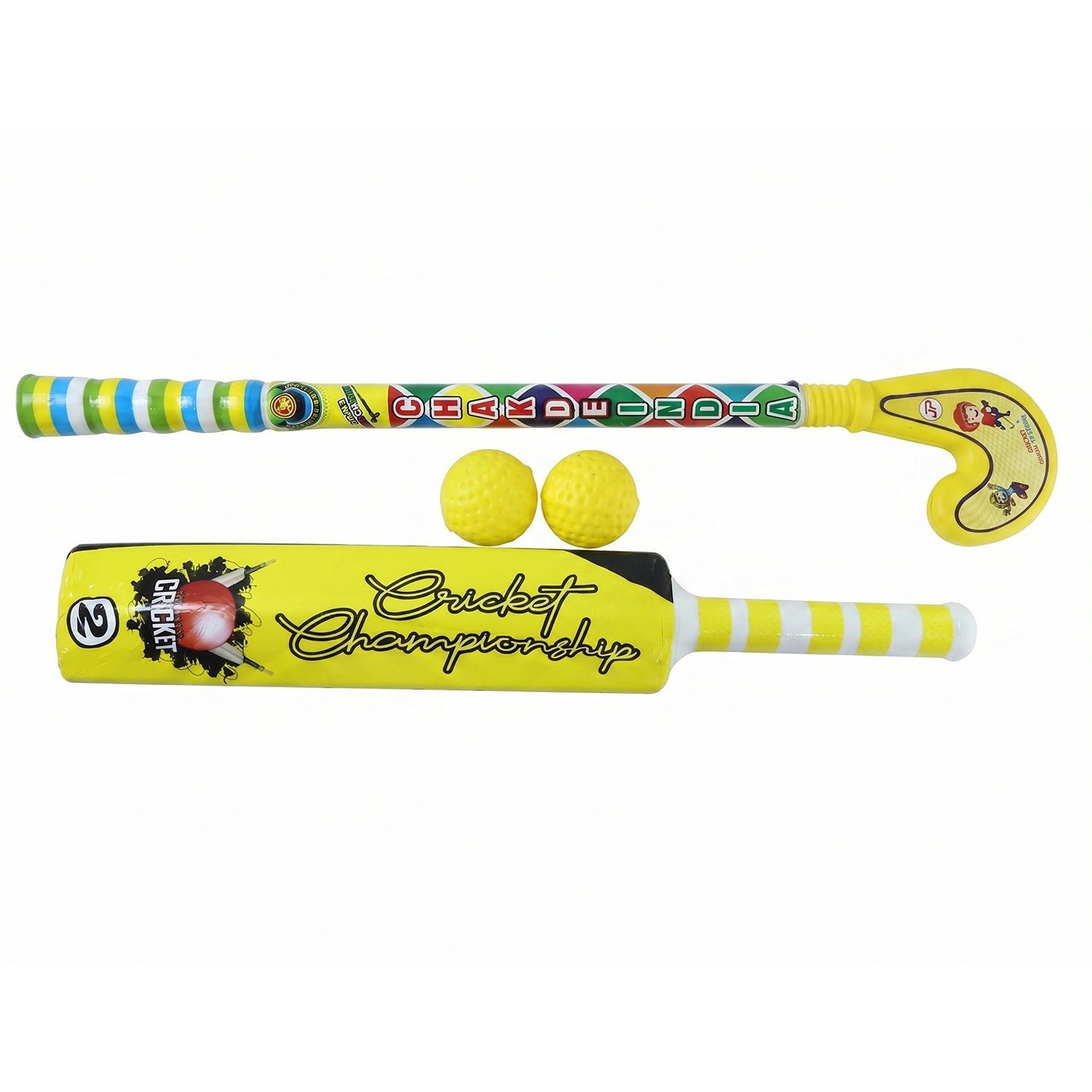 Kids Bat Ball Hockey Combo – Lightweight Plastic Sports Set | Dollamis