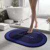 Bathroom Floor Mat – Fast Absorbing & Slip-Resistant Oval Design