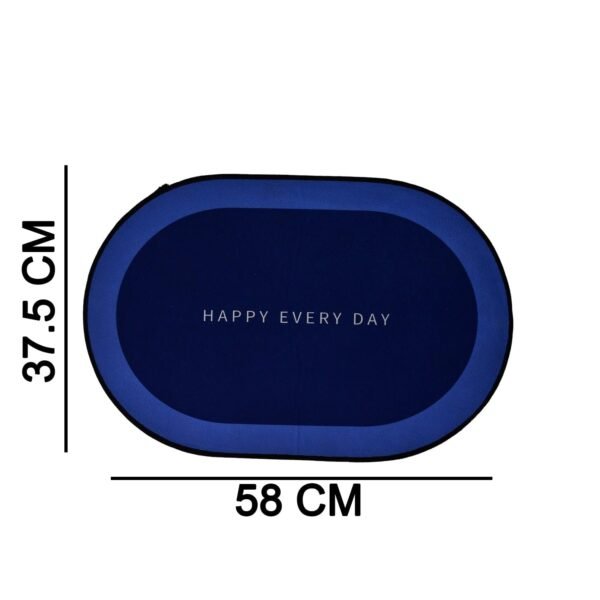 Bathroom Floor Mat – Fast Absorbing & Slip-Resistant Oval Design