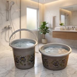 7-Piece Bathroom Set – Durable Plastic Organiser | VelvetBubbles