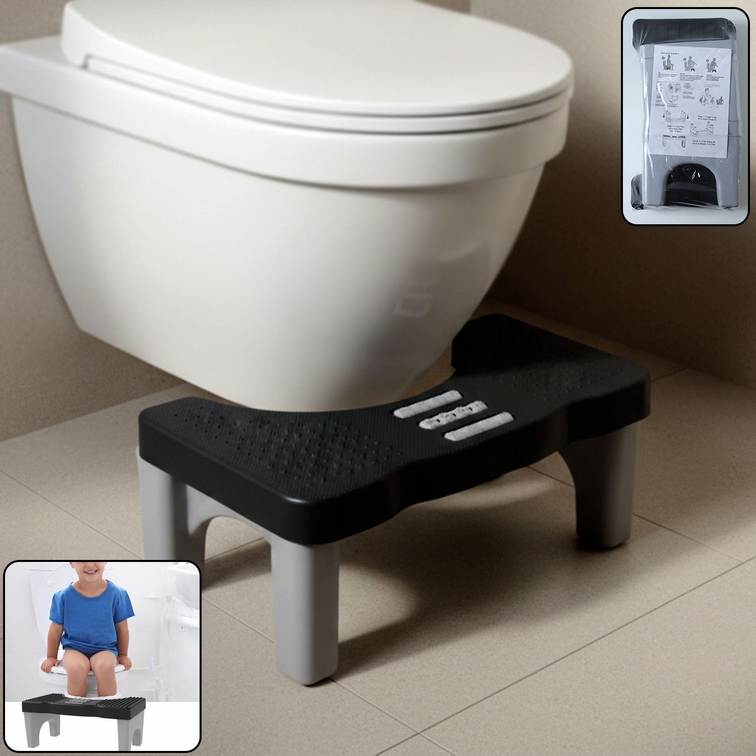 Portable Toilet Potty Stool – Ergonomic Foot Rest for Comfort