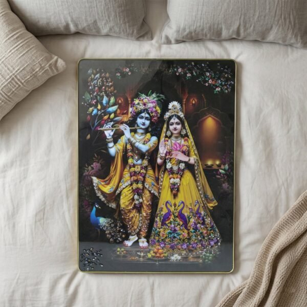 Radha Krishna Wall Frame – Divine Home Decor for Spiritual Spaces