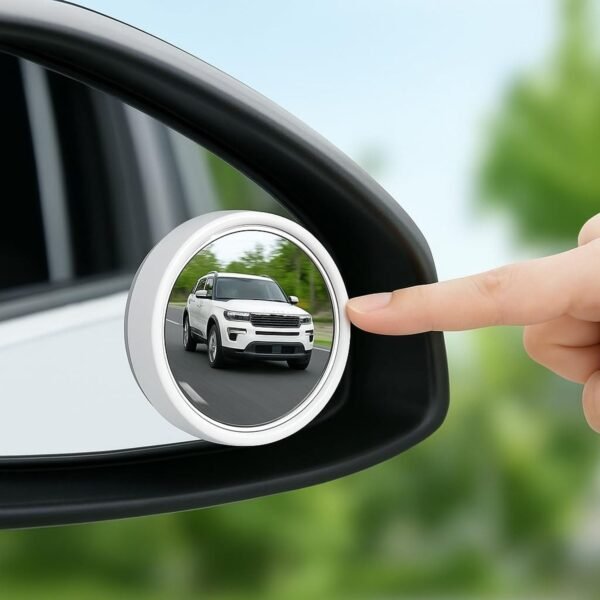 Car Blind Spot Mirror – White Round Set for Enhanced Safety