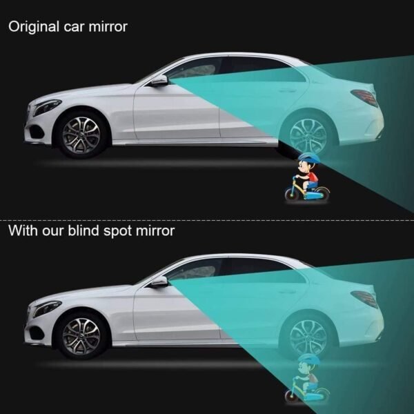 Car Blind Spot Mirror – White Round Set for Enhanced Safety