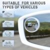 Car Blind Spot Mirror – White Round Set for Enhanced Safety