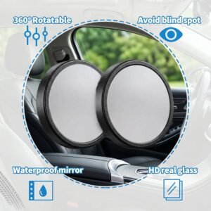 360° Adjustable Blind Spot Mirror – Wide-Angle Rear View Enhancement
