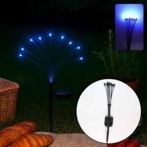 Solar LED Fiber Optic Garden Light – Waterproof Outdoor Decor
