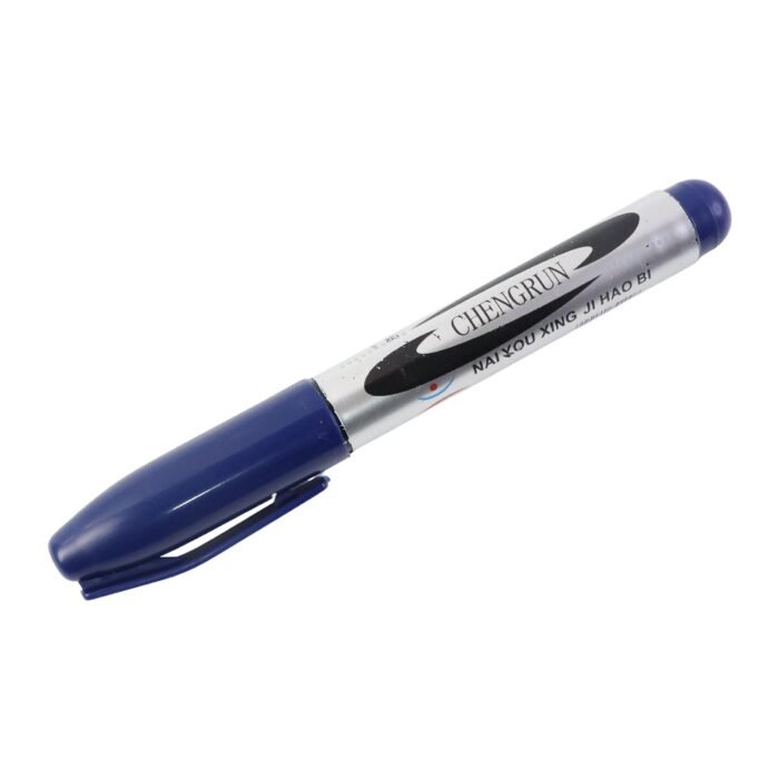 Permanent Marker Pen – Bold Blue Ink with Quick-Dry Formula