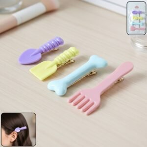 Cartoon Food Hair Clips Set – Cute & Durable Kids Hair Accessories