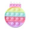 Mini Pop It Diary Fidget Notebook for Kids Rainbow Silicone Bubble (1 Pc)