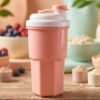 Sports Water Bottle 400ml Leakproof Flip Lid Shaker Tumbler for Gym