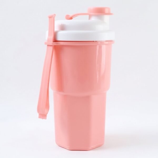 Sports Water Bottle 400ml Leakproof Flip Lid Shaker Tumbler for Gym
