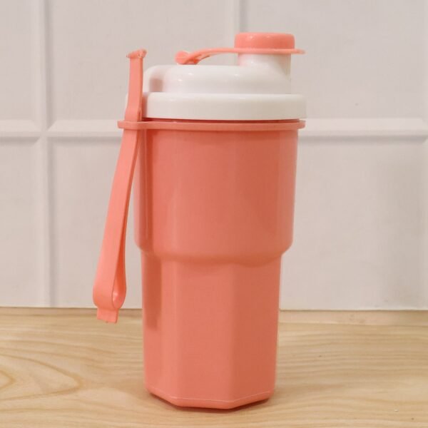 Sports Water Bottle 400ml Leakproof Flip Lid Shaker Tumbler for Gym