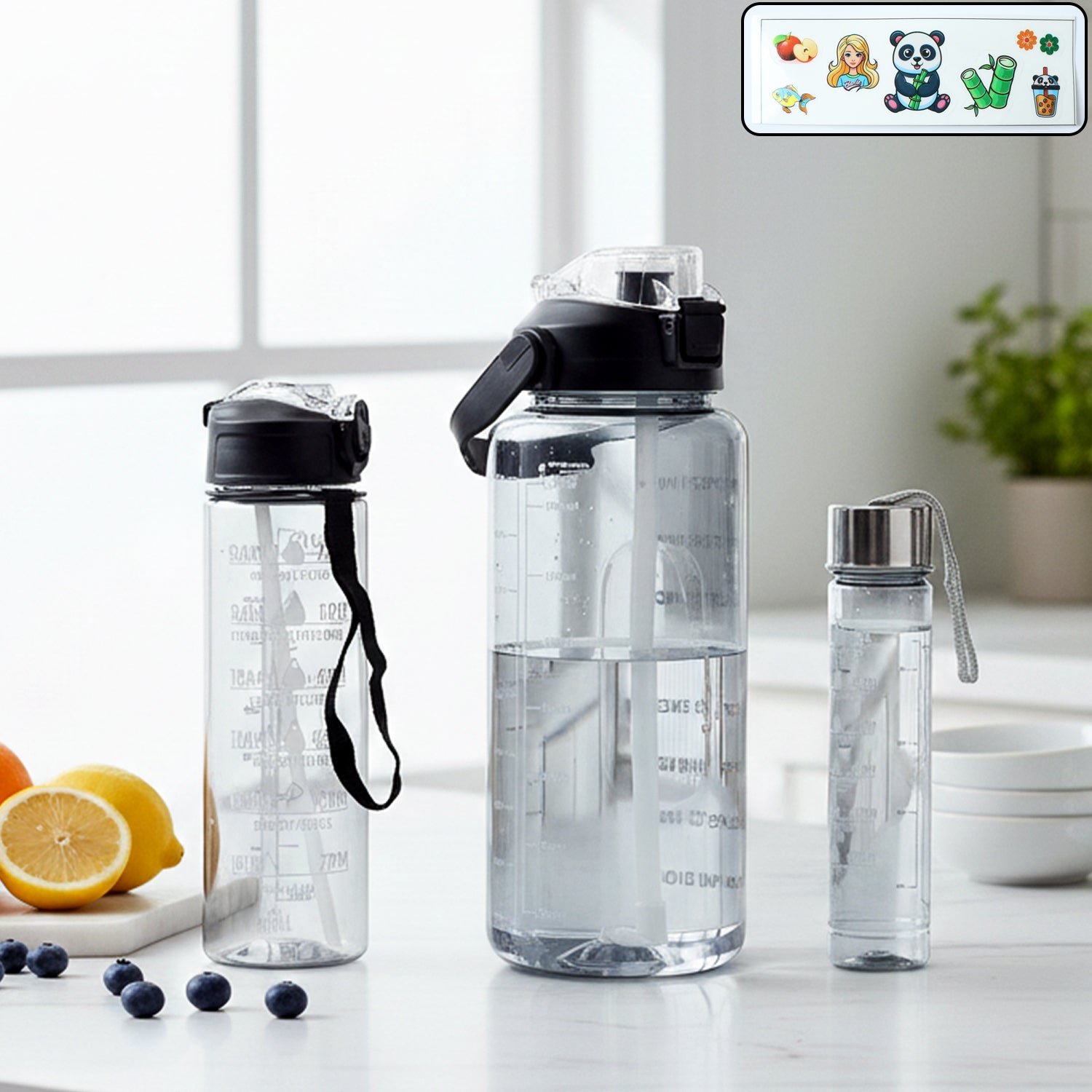Multipurpose Water Bottle Set – 3 Sizes for Every Hydration Need