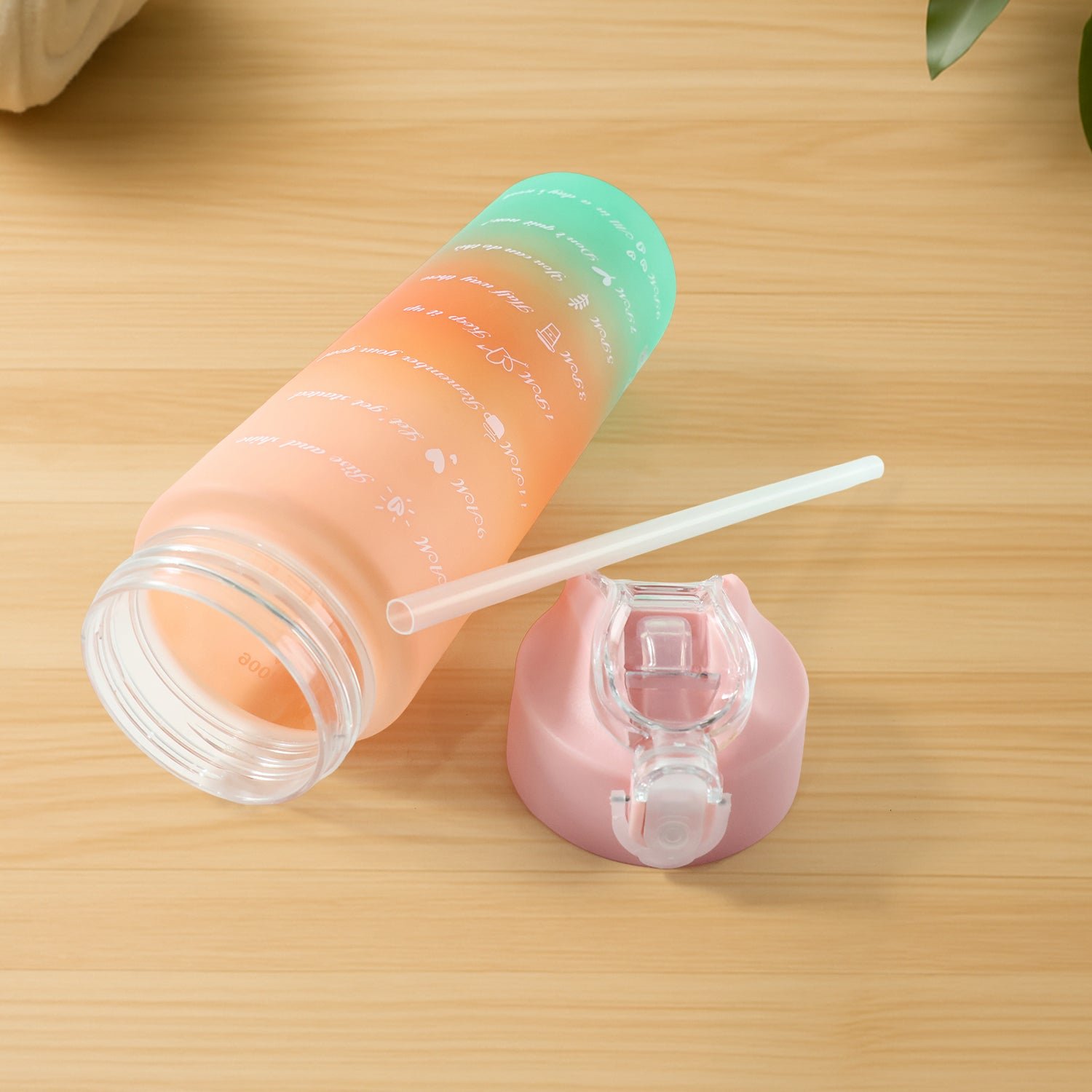 Motivational Gradient Water Bottle – 900ml Leakproof Hydration