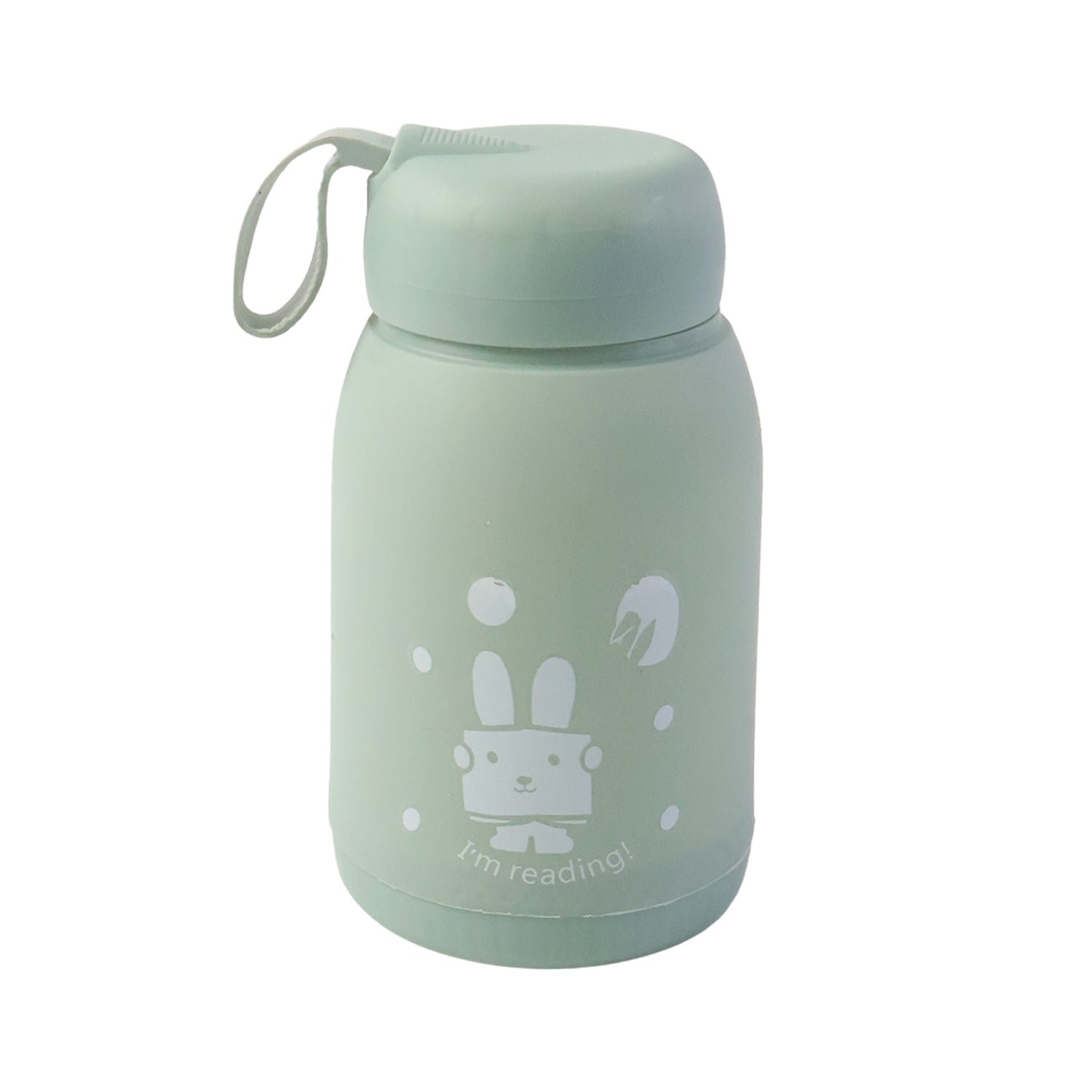 Rabbit Printed Insulated Glass Water Bottle – Leak Proof 330ml