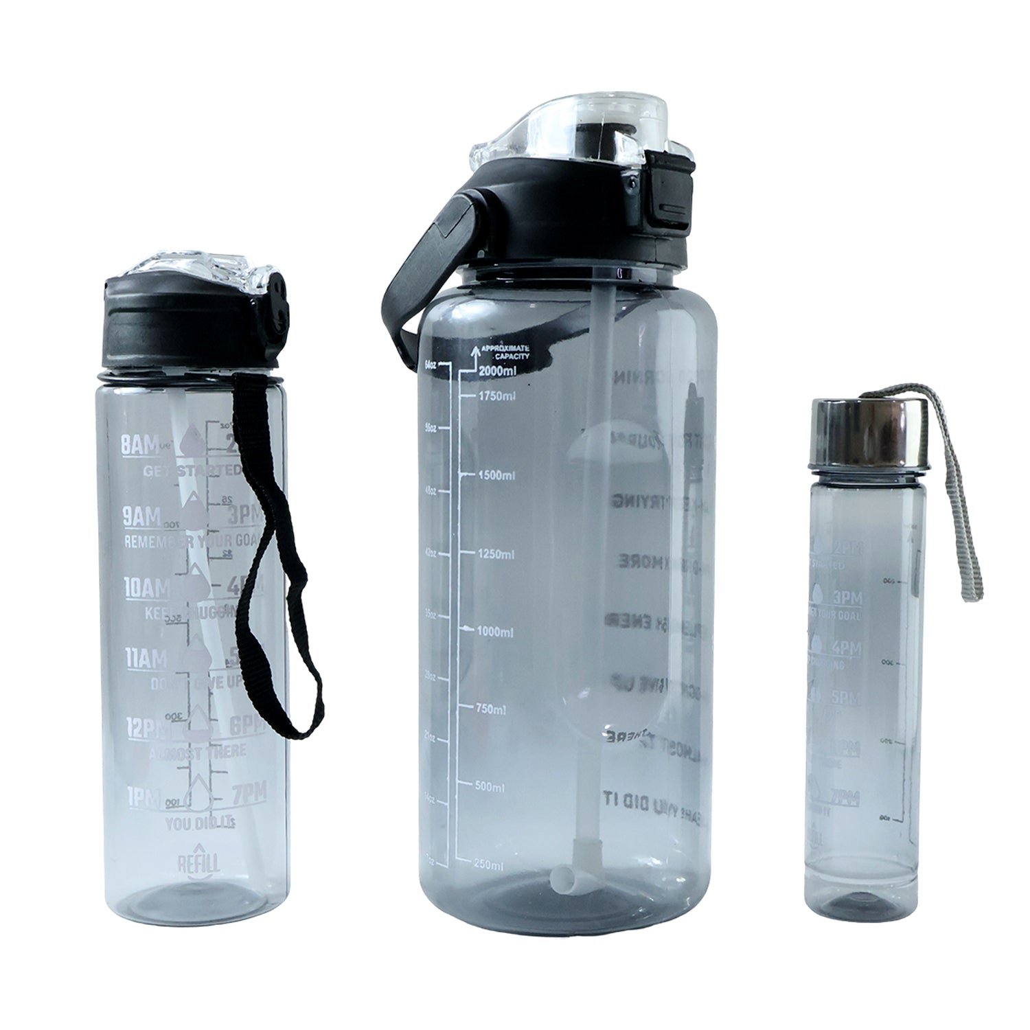 Multipurpose Water Bottle Set – 3 Sizes for Every Hydration Need