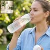 350 ML Frosted Glass Water Bottle Lucky Day Print for Office Travel (1 Pc)
