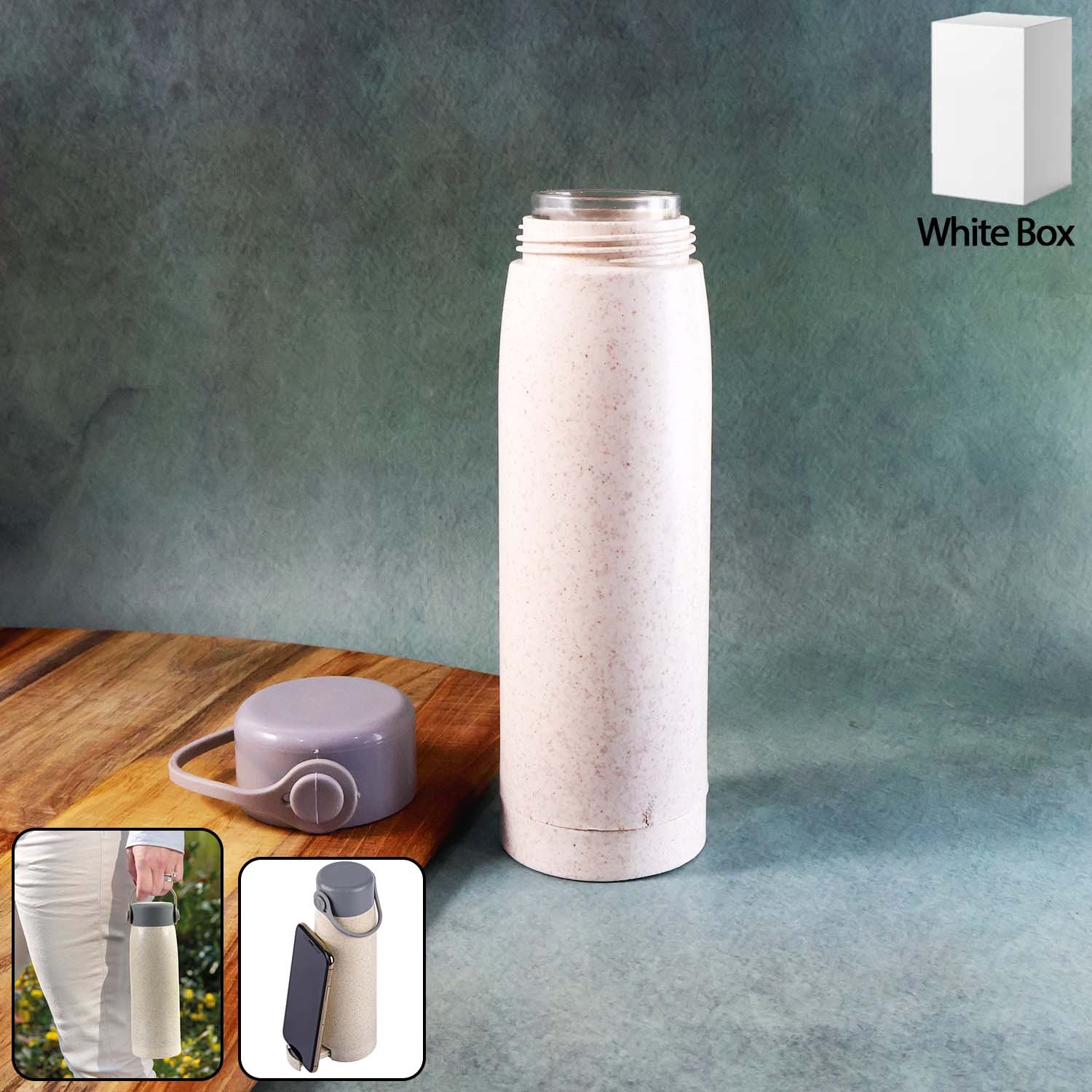 Glass Water Bottle with Phone Holder 380ml | Own Hydrate