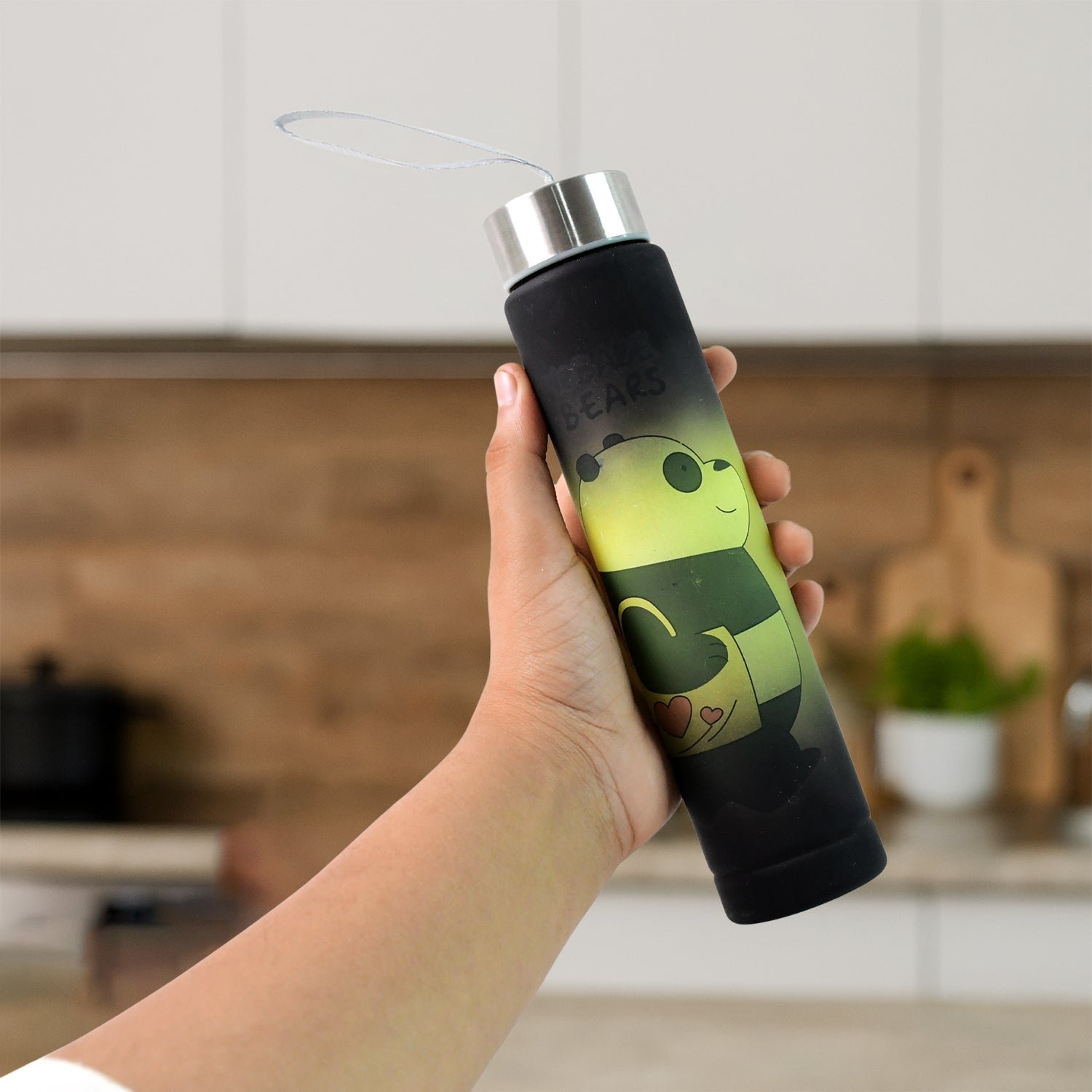 300ml Cartoon Printed Plastic Water Bottle – Leakproof & Portable